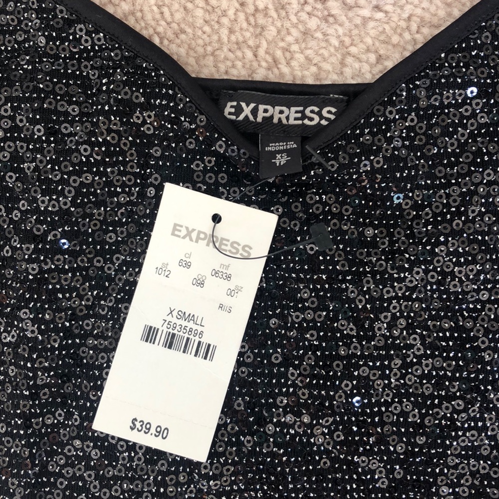 Black Sequin Top - from Express - Picture 3 of 4